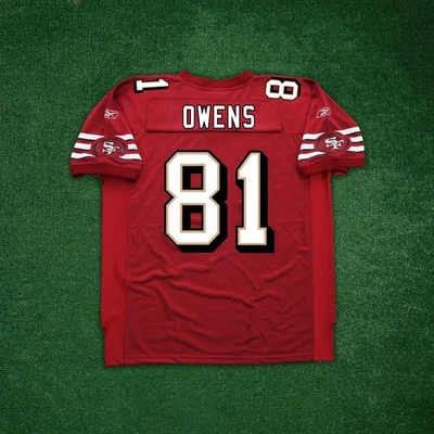 Terrell Owens Reebok San Francisco 49ers NFL Authentic On-Field EQT Red Jersey - Image 1 of 4