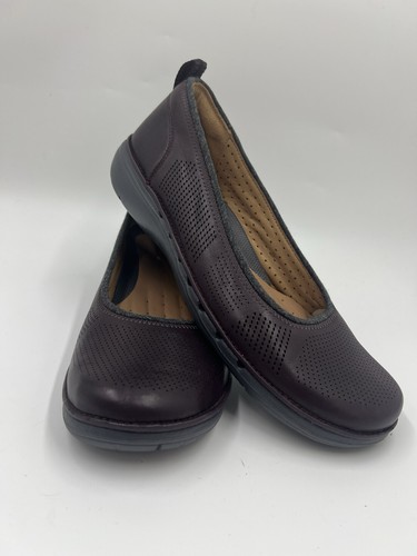 Scarpe Clarks Artisan non strutturate 9 in pelle bordeaux marrone slip on