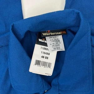 Workrite FR NWD Coveralls Mens 46 Short (LG-SH) CAT 1 2112 Blue - Picture 1 of 22