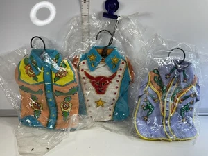 Department 56 Rodeo Shirt Ornaments Set Of 3 - Picture 1 of 6