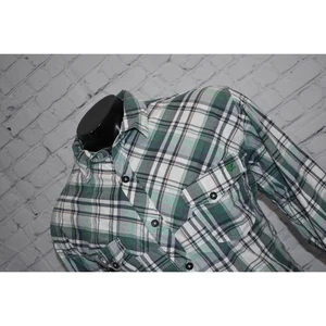 Lifted Research Group Shirt LRG Mens Size 3XL Cotton Button Down Green Plaid - Picture 1 of 8