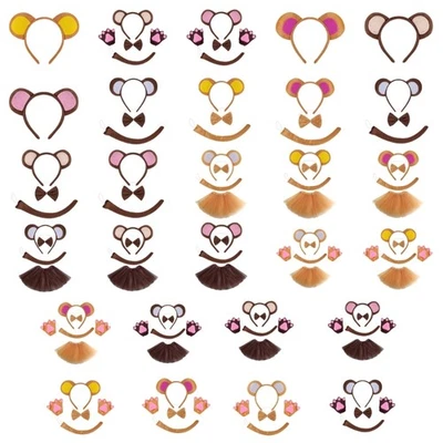 Monkey Tail Headband Bowtie Glove Skirt Halloween Monkey Cosplay Outfit for Kid - Image 1 of 4