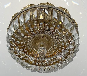 Sehr Hochwertige Faustig München Deckenlampe Lüster Plafoniere 24 Grad vergolde - Picture 1 of 16