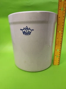 Flawless Robinson Ransbottom One Gallon 1 Steinzeug Utensil Crock Blue Crown USA - Bild 1 von 6