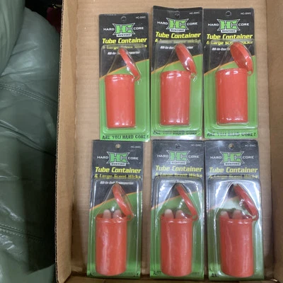 Lot Of 6 Hard Core Hunting Tube Container & Large Scent Wick Seal-Tite HC New - Image 1 of 4