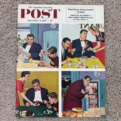 Saturday Evening Post Magazine November 6, 1954 Vintage Cover Art Collectible - Image 1 of 4