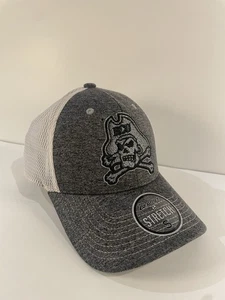 ECU Piraten Mütze East Carolina Stretch Fitted Small Zephyr Unisex Cap grau - Bild 1 von 11