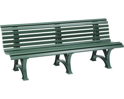 Gartenbank Blome Borkum Kunststoff 4-Sitzer moosgrün - Bild 1 von 2