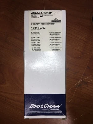 Carpeta abdominal Bird & Cronin 08140362 9 pulgadas mediana/lg 46-62" lazo de gancho elástico Foto 1 de 2