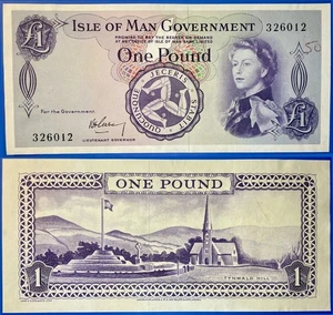Isle of Man 1961 1 Pound QEII P-25 Sig.1 XF+ - US-Verkäufer - Bild 1 von 1