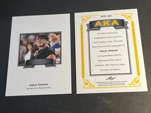 2012 Leaf BLANK BACK PROOF MISSING AUTO/FOIL & # AKA Hulk Hogan - Picture 1 of 2