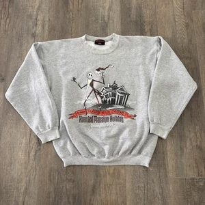 Vtg Disney Nightmare Before Christmas 2001 Sweatshirt Pullover Gray Halloween - Picture 1 of 15