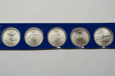 2007 P Satin BU State Quarters, Mint Set Packaging, 5 Coin Lot - Image 1 of 2