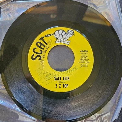 Autographed Billy Gibbons ZZ TOP Salt Lick  Miller's Farm SCAT 7" Single 45 - Image 1 of 4