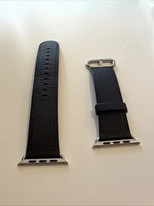Original Apple Watch 42mm 44mm 45MM 46mm 49MM Classic Buckle leather band BLACK - Zdjęcie 1 z 4
