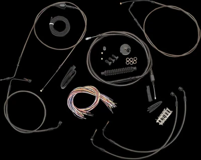 Kit de controles de manillar medianoche LA 15-17 pulgadas Harley Road Glide 98-06 Foto 1 de 3