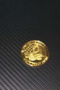 Moneta sfida militare UNITI STIAMO IN PIEDI NON CALPESTARE ME moneta tono oro - Foto 1 di 3