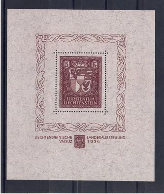 ЛИХТЕНШТЕЙН Скотт # 115, новый / VF / LH сувенирный лист! SCV $2500.00 - Изображение 1 из 2