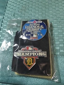 TWO PINS ALL STAR LEGENDS AND AMERICAN LEAGUE CHAMPIONS - Picture 1 of 4