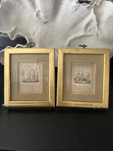 2 Framed Vintage Hal Karmer Paths of Learning English Children's Grammer Prints - Picture 1 of 9