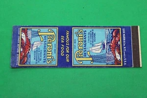 Vintage Pieroni's Restaurants, Boston MA, Matchbook flat - Picture 1 of 2