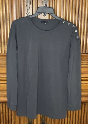 Top de mujer Theory grande gris suave elástico diario negocios informal oficina Foto 1 de 4