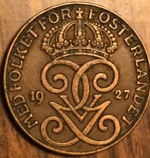 1927 SWEDEN 2 ORE COIN