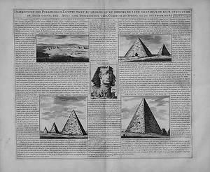 Antike Landkarte, Chatelain, Description des piramides d'Egypte - Bild 1 von 1