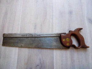 Vintage W I Horn & Co, Sheffield 14” Tenon Saw with Brass Handle Fixtures - Picture 1 of 5
