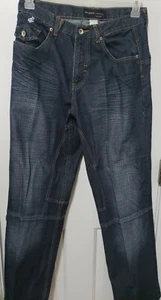 Boy's Rocawear Embroidered Distressed Blue Jeans Size 18 Waist 31 RN #130323 - Picture 1 of 12