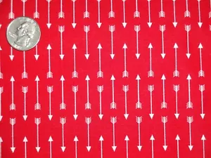 Red White Arrows Valentines Day Cotton Quilter's Showcase Fabric 34" inches - Picture 1 of 5