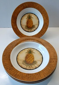 ESC TRADING CO Zuppiere bordate OSPITALITÀ 8,25" ananas set di 4 - Foto 1 di 11