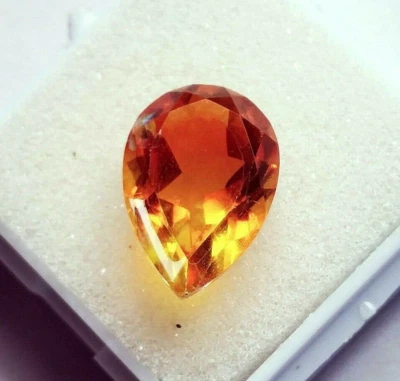 Mixed Color Quartz Pear Shape 5.90 Ct Certified Loose Gemstone With Free Gift - Image 1 of 4