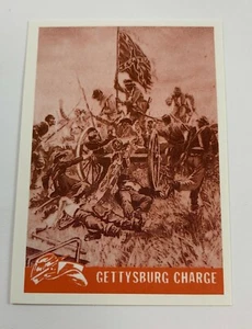 1965 Civil War Picture Card Reprint Single #33 Gettysburg Charge - Picture 1 of 2