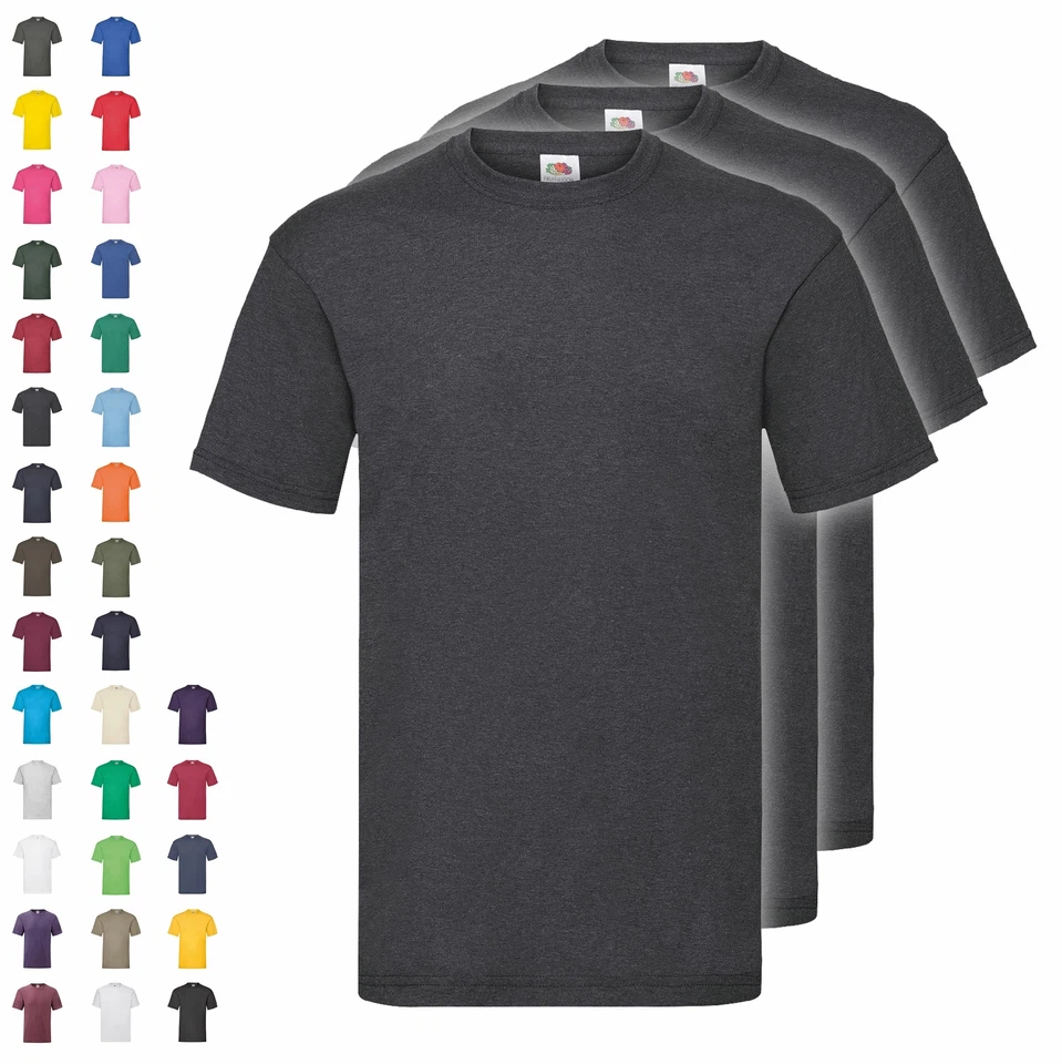 3er Pack Fruit of the Loom Valueweight T-Shirt Unisex Größe S-5XL NEU - Bild 1 von 1