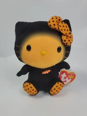 Peluche de murciélago gato Hello Kitty 6" nuevo con etiquetas Ty/Sanrio Foto 1 de 4