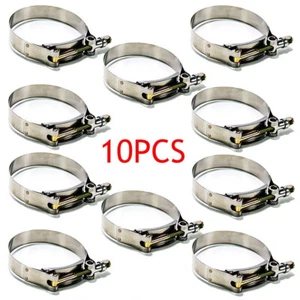 10PCS 3.75" Stainless Steel T-Bolt Clamp Turbo Coupler Intake Piping TBOLT Pipe - Picture 1 of 10