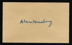Autógrafo Allen Ginsberg reimpreso en tarjeta 3X5 del período original de la década de 1960  - Imagen 1 de 1