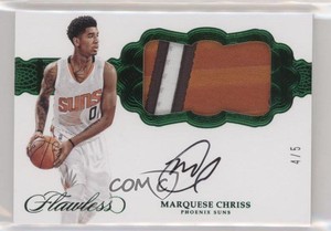 2016-17 Flawless Horizontal Emerald /5 Marquese Chriss RPA Rookie Patch Auto RC