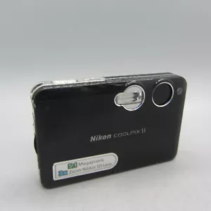 Cámara digital Nikon Coolpix S1 5,1 MP negra probada - Imagen 1 de 8