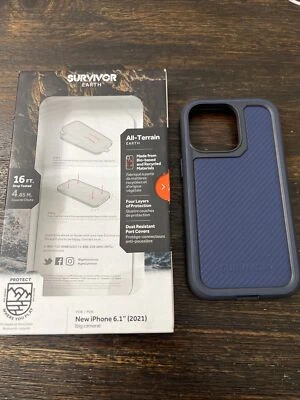 Griffin Survivor All-Terrain Earth Series Case for iPhone 13 PRO Storm Blue USED - Image 1 of 4