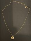 Sterling Silver Gold Plated Petite Seal shell Necklace 16in