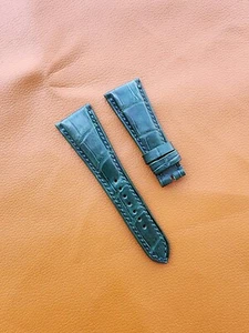 Green30/20mm Genuine Exotic Leather Skin Watch Strap Band For BVL OCTO 41 S - Picture 1 of 10