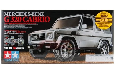 Tamiya 58635 1/10 RC Car MF-01X Mercedes-Benz G320 Cabrio Silver Painted Body - Image 1 of 4