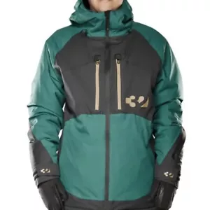 Sz Large Thirtytwo Lashed Jacket Insulated Ski Snowboard Coat Green Black - Picture 1 of 1