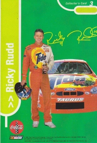 Ricky Rudd #10  1999  Coca Cola card #3  card post card -Nascar  New old stock Cover