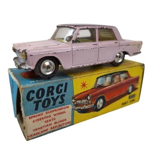 Corgi Toys 232 Fiat 2100 Pink Lilac Glidamatic Spring Suspension Boxed Die-Cast - Picture 1 of 20
