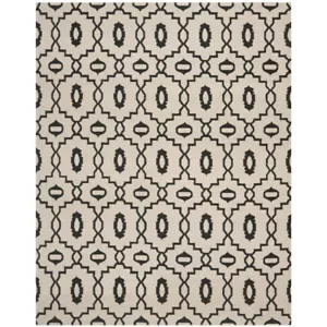 SAFAVIEH Dhurries DHU205A Handwoven Ivory / Black Rug - Picture 1 of 13