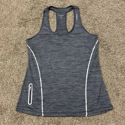 Camisa Reebok Mujer Grande Gris Exterior Gimnasio Ligera Reflectante Camiseta sin Mangas Foto 1 de 4
