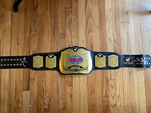 ARN ANDERSON TULLY BLANCHARD AUTOGRAMM WWF-TAG TEAM CHAMPIONSHIP GÜRTEL LEDER - Bild 1 von 6